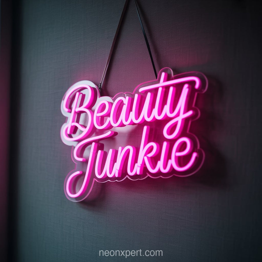 Beauty Junkie | Neon Light for Hair Salon Style - NeonXpertSmallWhite