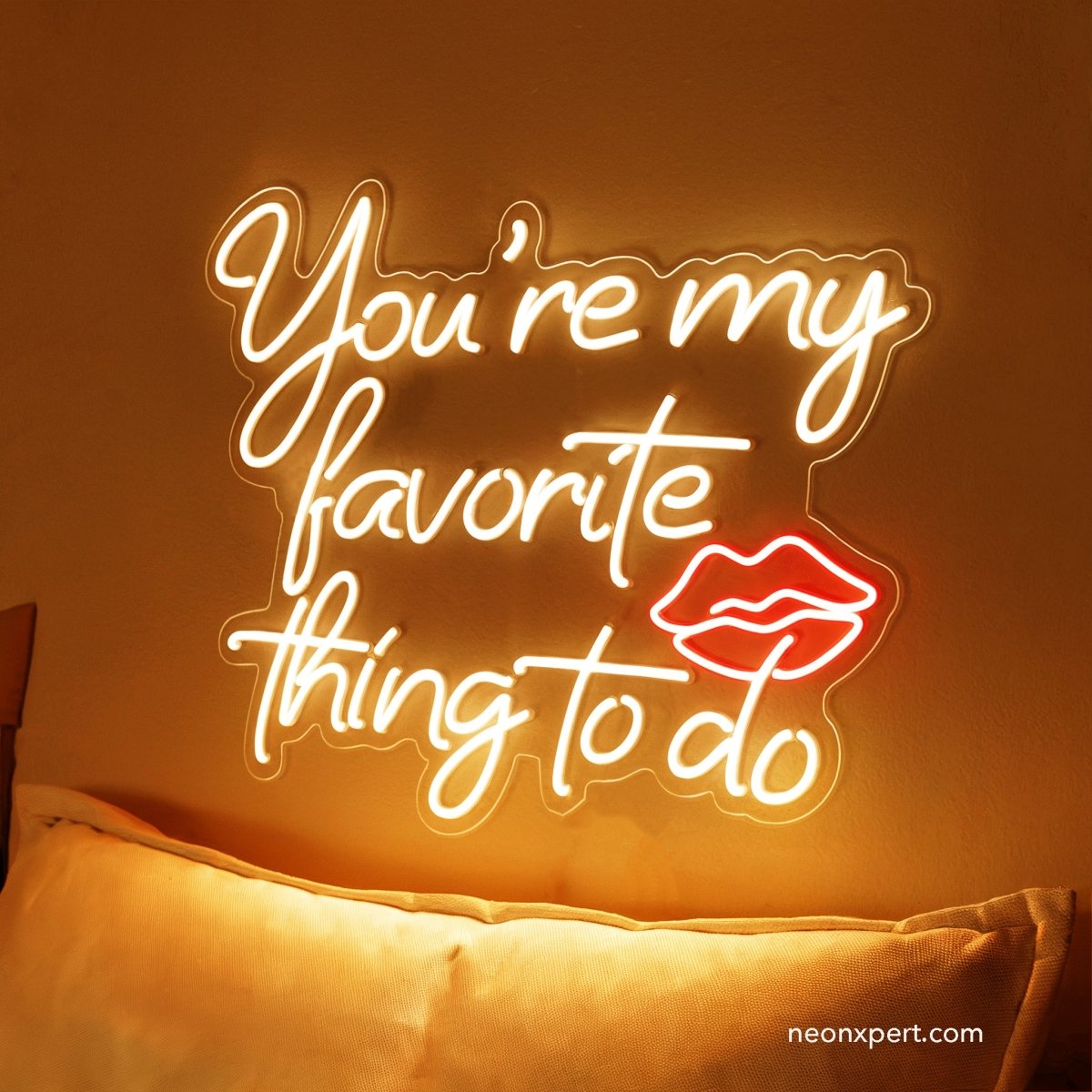 Bedroom Wall Decor for Couples Neon Sign | Romantic LED Art - NeonXpert18 x 16 inOrange