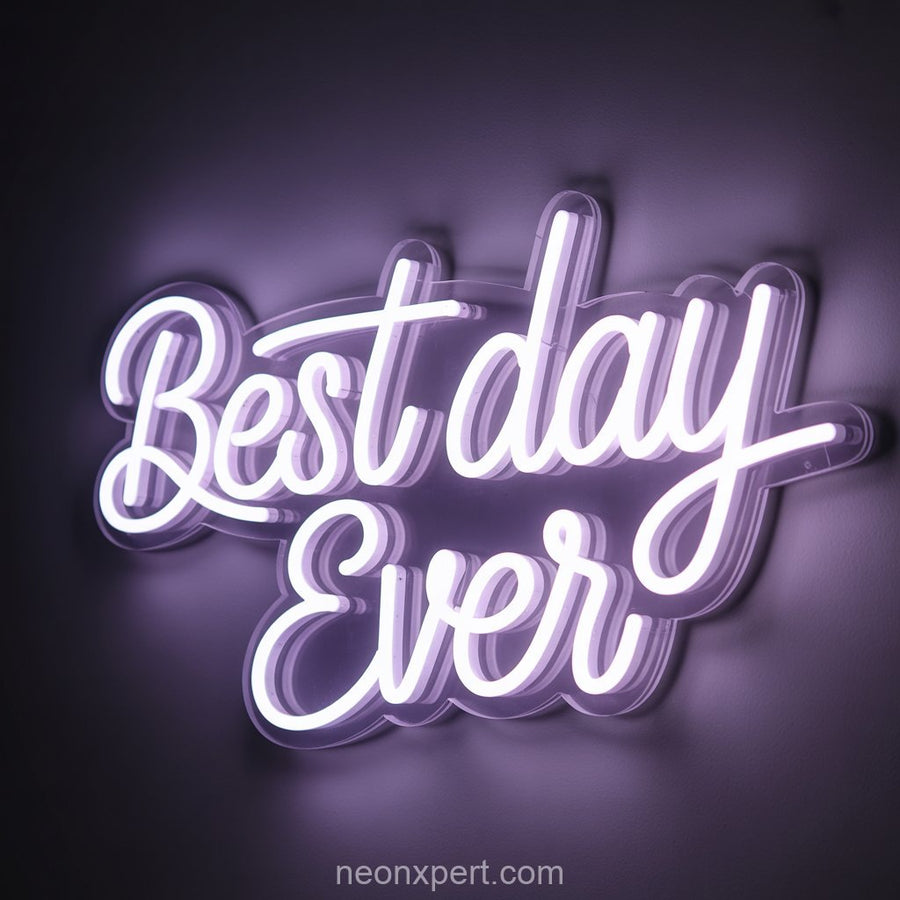 Best Day Ever | Wedding Neon Sign for Memorable Celebrations - NeonXpertSmallWhite