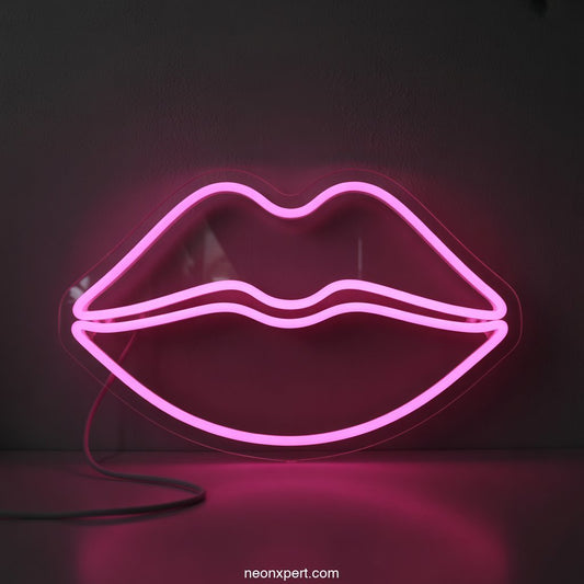Bite Lips Neon Light LED Neon Sign Decor - NeonXpertSmallWhite