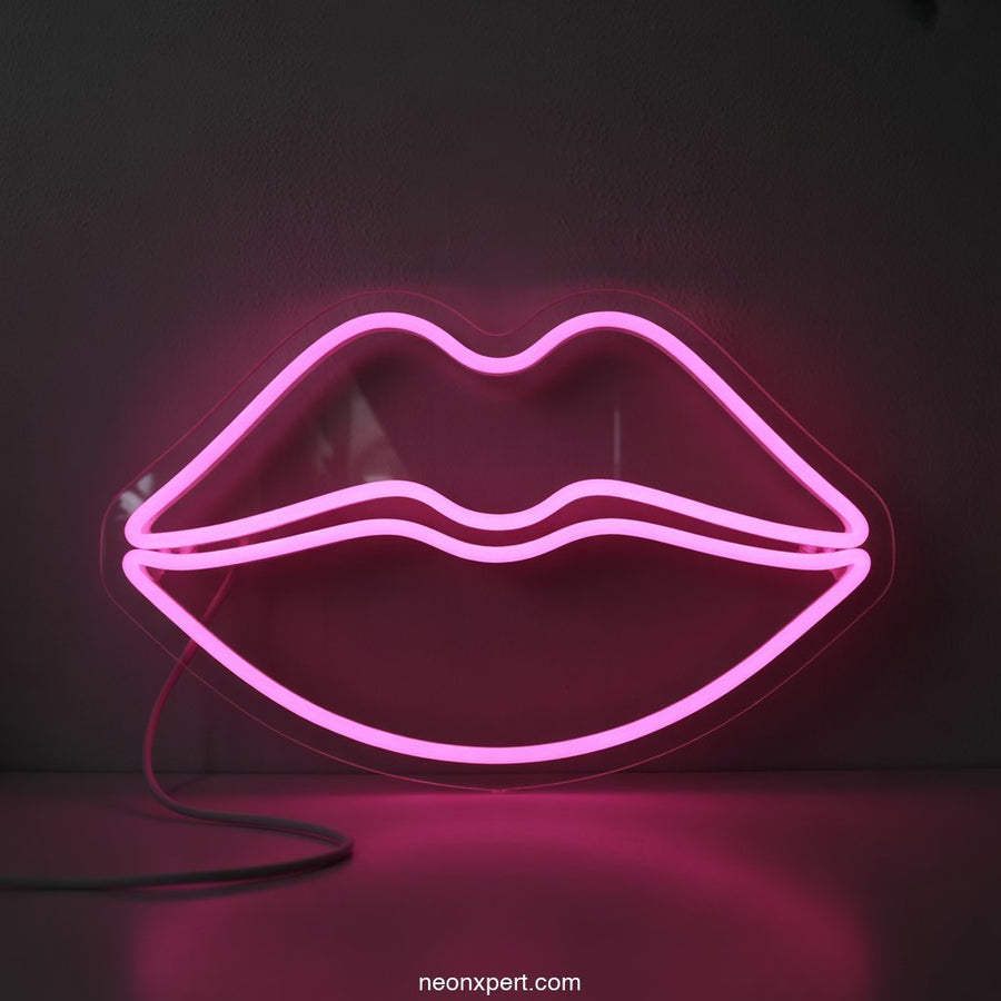 Bite Lips Neon Light LED Neon Sign Decor - NeonXpertSmallWhite