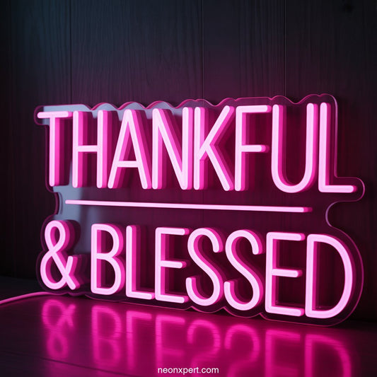 Blessed Neon Sign for Home Decor - NeonXpertSmallWhite