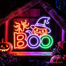 BOO Neon Sign | Halloween Party LED Light Decoration - NeonXpert