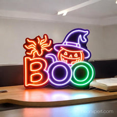 BOO Neon Sign | Halloween Party LED Light Decoration - NeonXpert