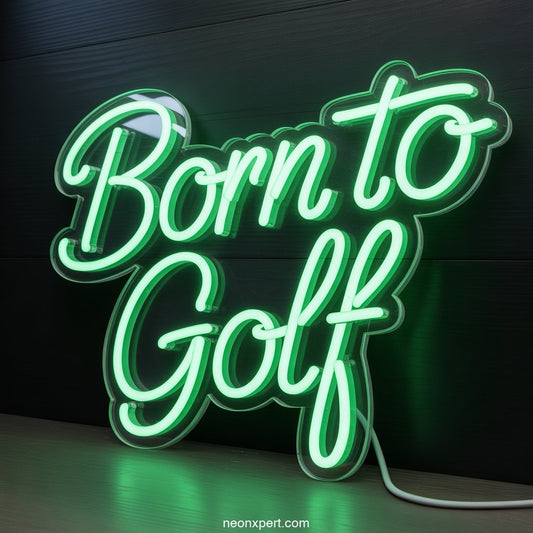 Born to Golf Neon Sign Wall Art - NeonXpertSmallWhite