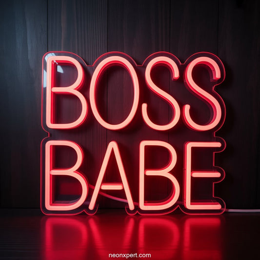 Boss Babe Neon Sign Decor - NeonXpertSmallWhite