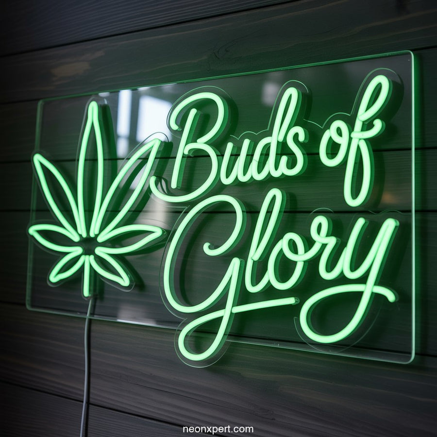 Buds of Glory Weed Neon Light - NeonXpertSmallWhite