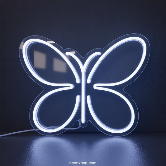 Butterflies LED Neon Art Sign Glowing Light - NeonXpertSmallWhite