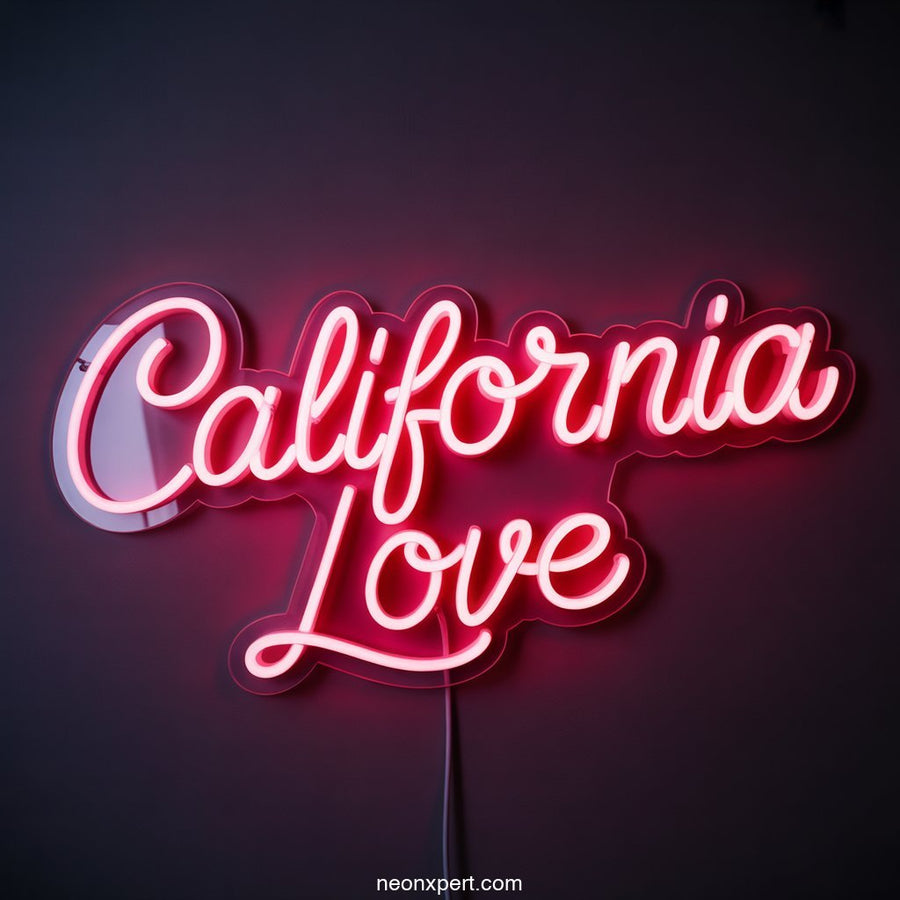 California Love LED Neon Sign Art - NeonXpertSmallWhite