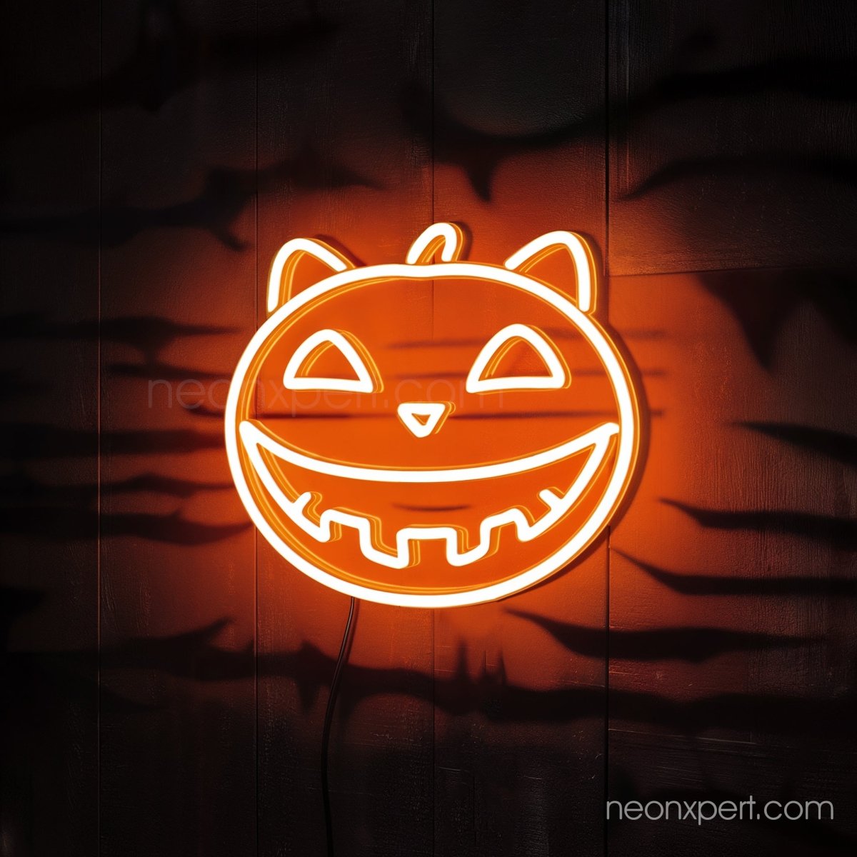 Cat Jack - O - Lantern LED Neon Sign | Halloween Party Decor - NeonXpert