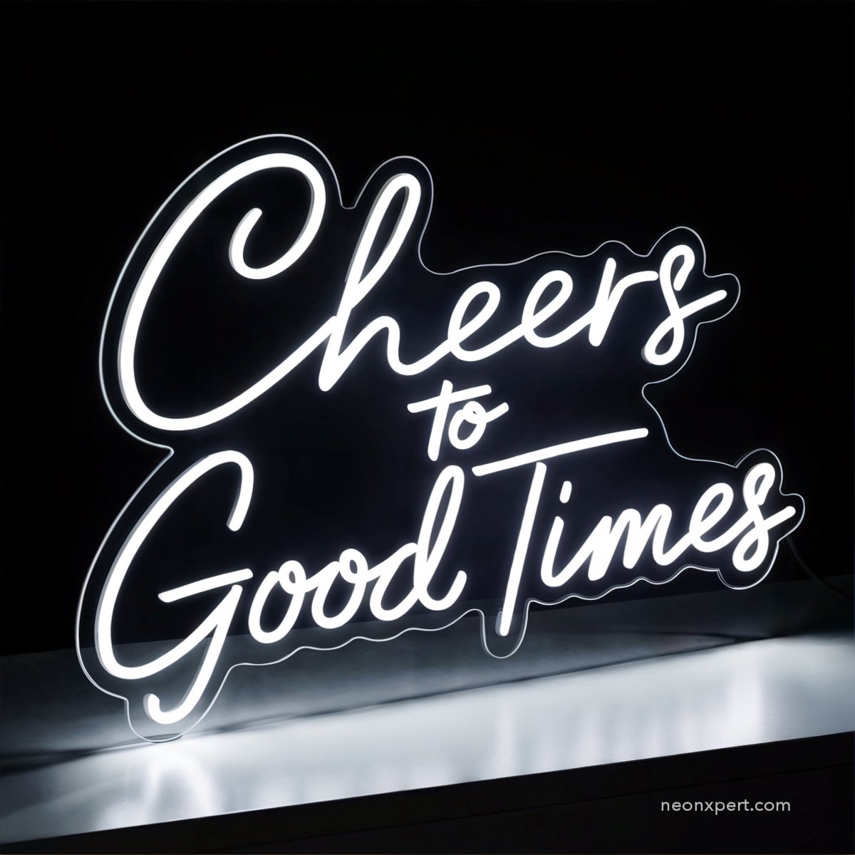 Cheers To The Good Times Neon Bar Sign | Bar Decor Led Light For Sale - NeonXpert16 x 12 inYellow