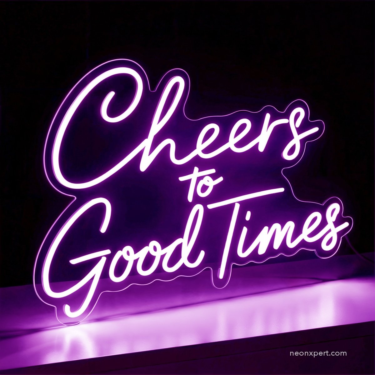 Cheers To The Good Times Neon Bar Sign | Bar Decor Led Light For Sale - NeonXpert16 x 12 inYellow