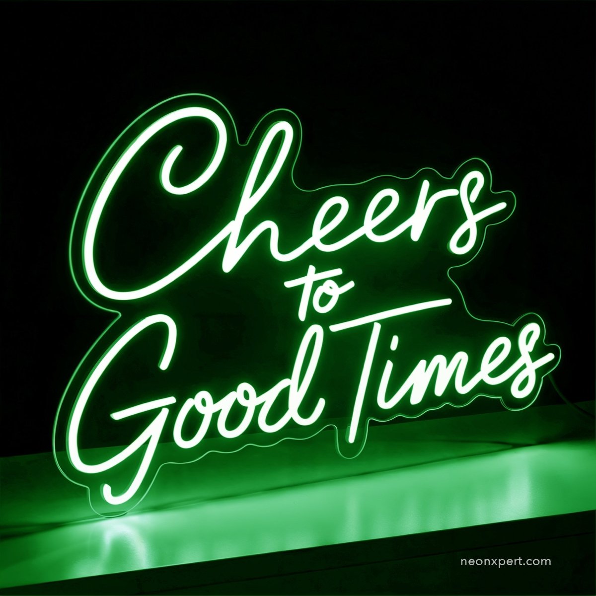 Cheers To The Good Times Neon Bar Sign | Bar Decor Led Light For Sale - NeonXpert16 x 12 inYellow