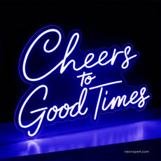 Cheers To The Good Times Neon Bar Sign | Bar Decor Led Light For Sale - NeonXpert16 x 12 inYellow