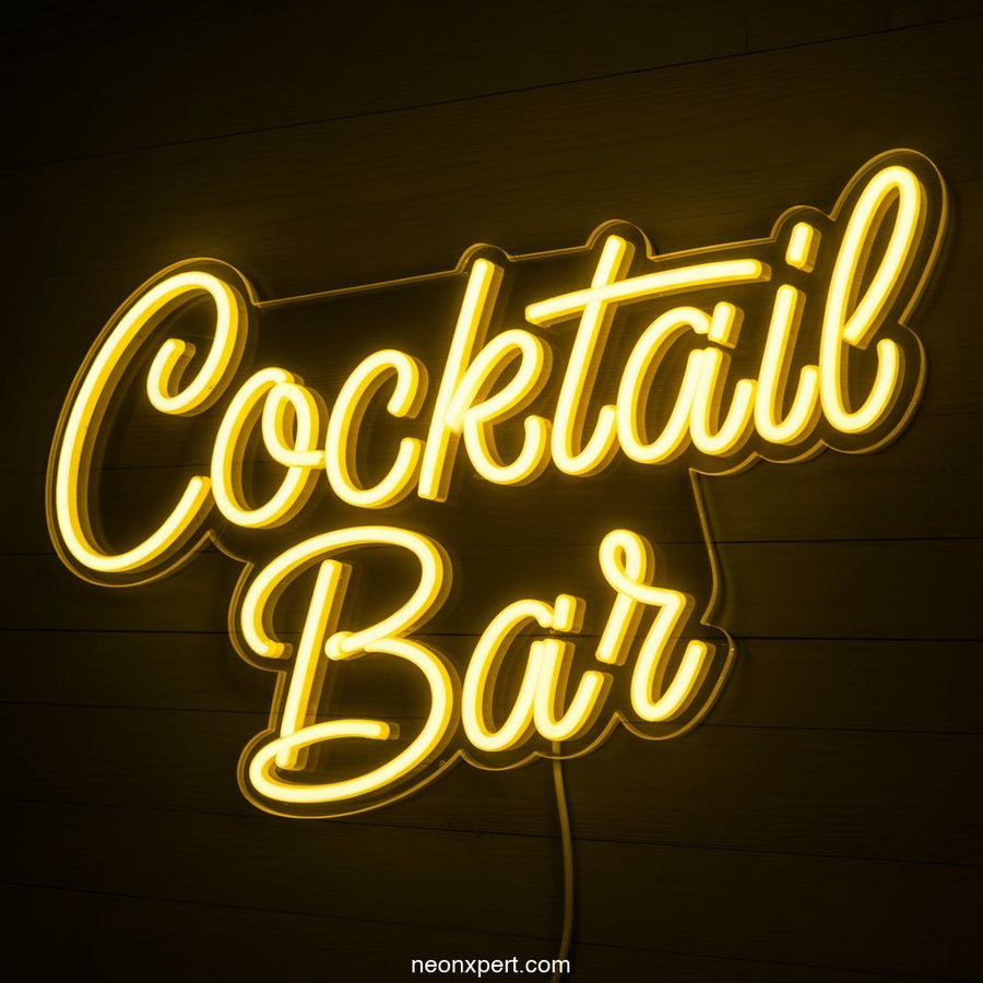 Cocktail Bar Neon Light for Home Bar Decor - NeonXpertSmallWhite