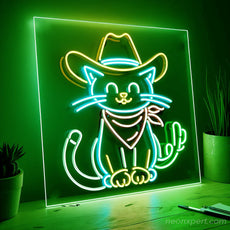 Cowboy Cat Neon Sign - NeonXpert