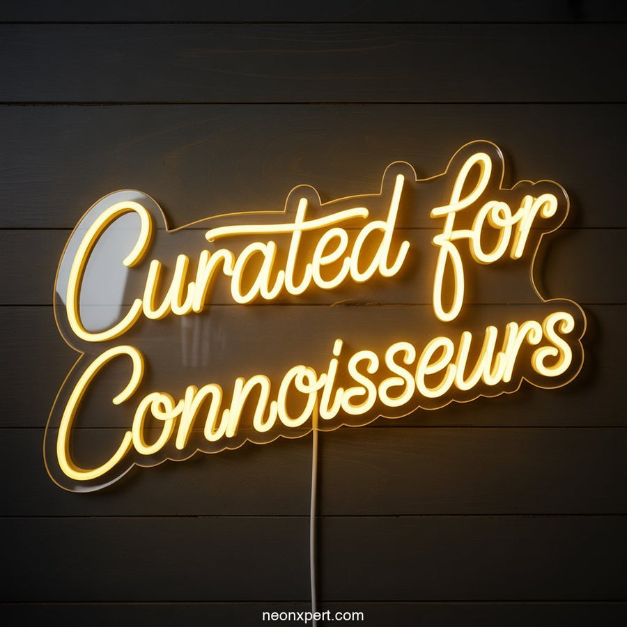 Curated for Connoisseurs Weed Neon Sign Decor - NeonXpertSmallWhite