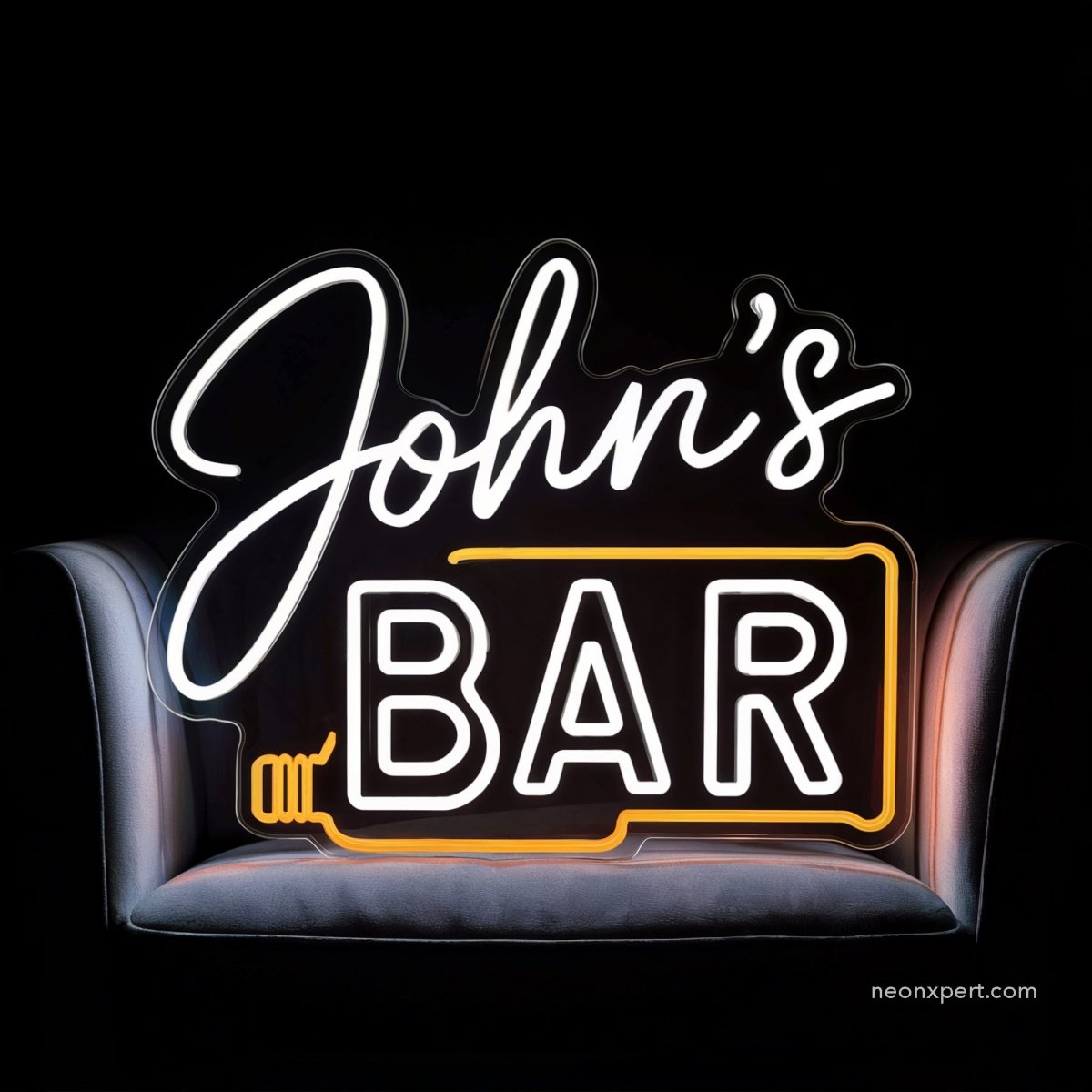 Custom Bar Signs | Personalized LED Light Decor for Your Home Bar - NeonXpert16 x 12 inYellow