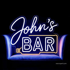 Custom Bar Signs | Personalized LED Light Decor for Your Home Bar - NeonXpert16 x 12 inYellow