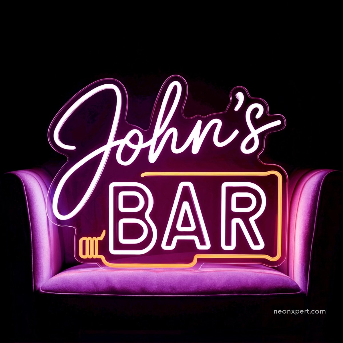 Custom Bar Signs | Personalized LED Light Decor for Your Home Bar - NeonXpert16 x 12 inYellow