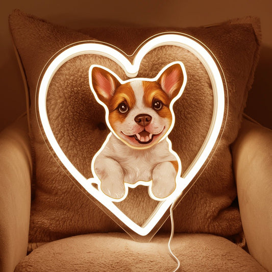 Custom Dog Photo LED Neon Sign - NeonXpert6 inWhite