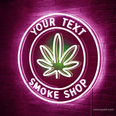 Custom Smoke Shop Signs LED Neon Light - NeonXpert18 x 18 inHot Pink