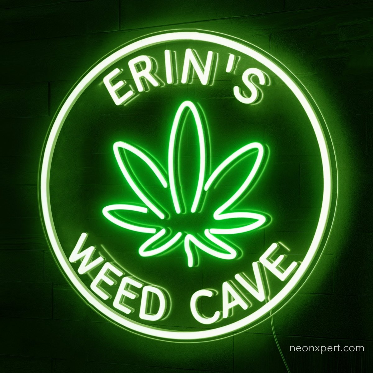 Custom Weed Cave Neon Sign - NeonXpert18 x 18 inWarm White