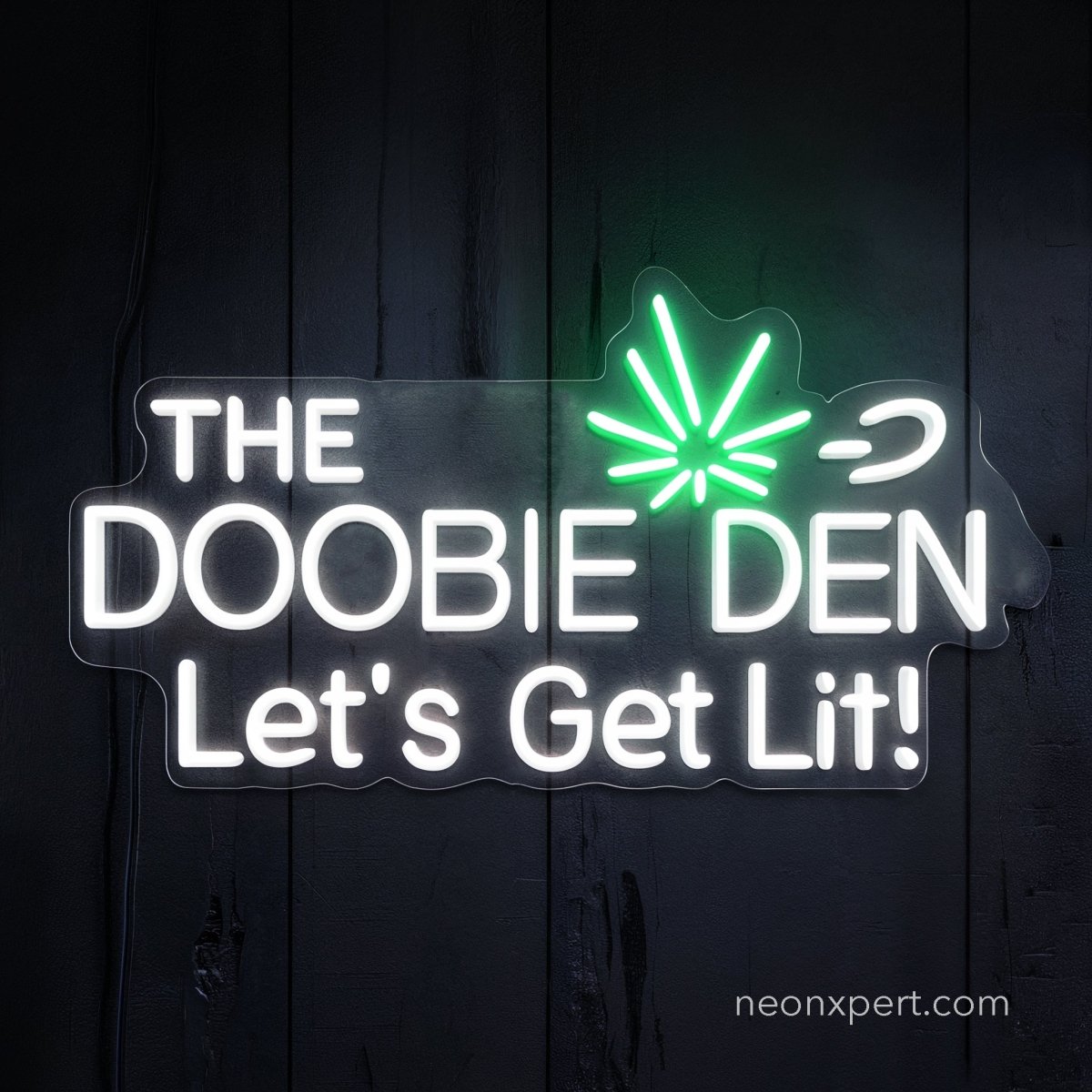 Doobie Den Sign | Perfect Stoner Gift & Funny 420 Decor Neon Light - NeonXpert24 x 12 inBlue