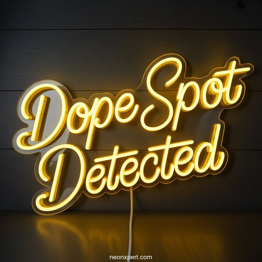 Dope Spot Detected weed neon sign - NeonXpertSmallWhite