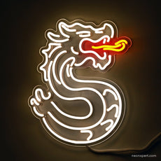 Dragon Neon Light | Stunning Fire Breathing Mythical Decor Light Up Sign - NeonXpert16 x 20 inYellow