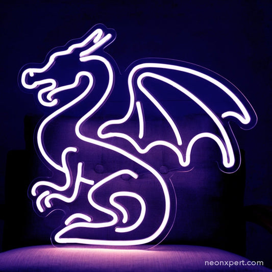 Dragon Neon Sign | Striking LED Light Dragon Decor - NeonXpert16 x 16 inYellow