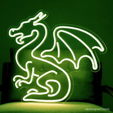 Dragon Neon Sign | Striking LED Light Dragon Decor - NeonXpert16 x 16 inYellow