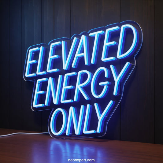 Elevated Energy Only weed neon sign light - NeonXpertSmallWhite