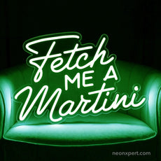 Fetch Me A Martini Bar Neon Sign | Fun LED Decor for Cocktail Lovers - NeonXpert15 x 10 inYellow