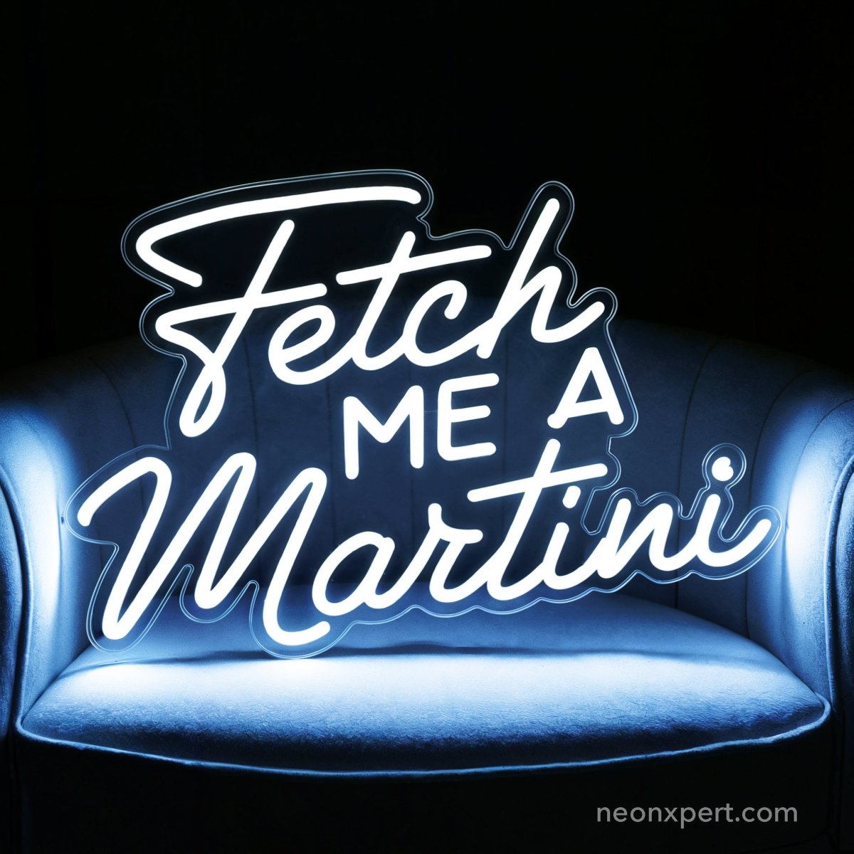 Fetch Me A Martini Bar Neon Sign | Fun LED Decor for Cocktail Lovers - NeonXpert15 x 10 inYellow