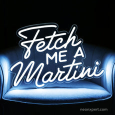 Fetch Me A Martini Bar Neon Sign | Fun LED Decor for Cocktail Lovers - NeonXpert15 x 10 inYellow