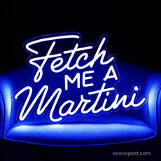 Fetch Me A Martini Bar Neon Sign | Fun LED Decor for Cocktail Lovers - NeonXpert15 x 10 inYellow