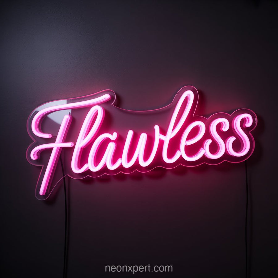 Flawless Beauty & Hair Neon Light for Salon Chic - NeonXpertSmallWhite