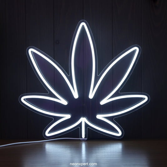 Free the Leaf Weed Neon Sign Decor - NeonXpertSmallWhite