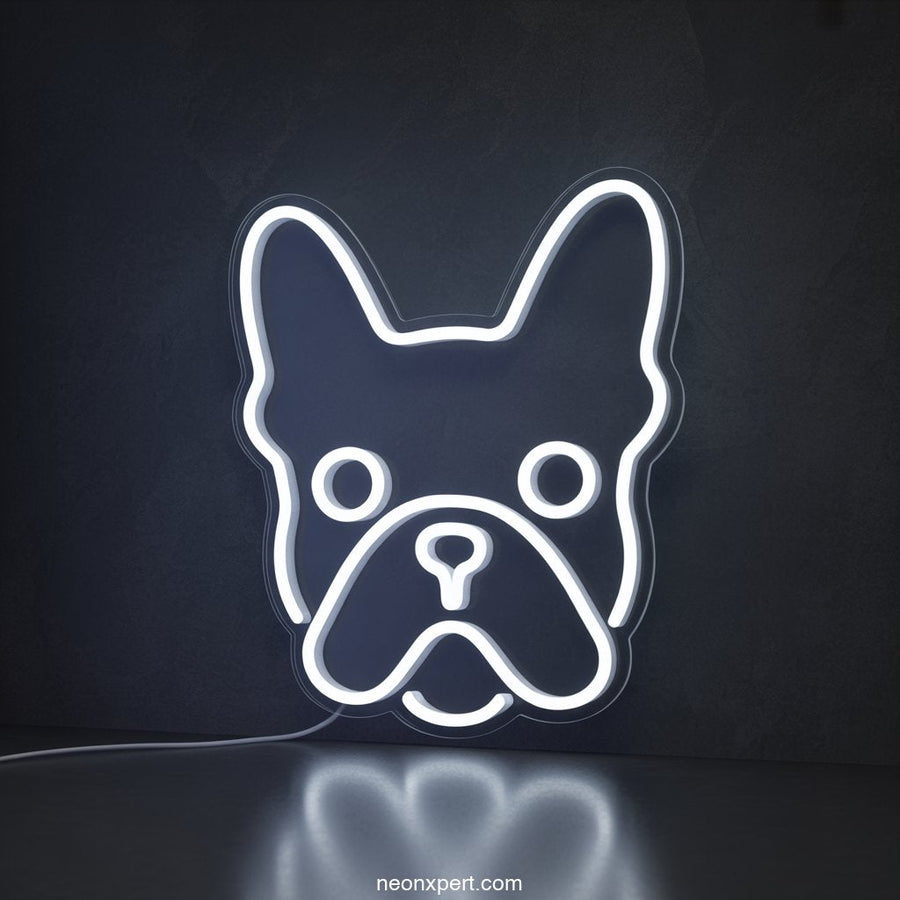 French Bulldog LED Neon Art Neon Sign - NeonXpertSmallWhite