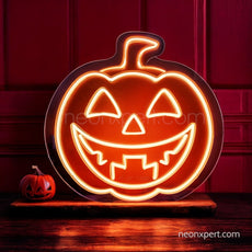 Funny Jack - O - Lantern LED Neon Sign | Humorous Halloween Decor - NeonXpert