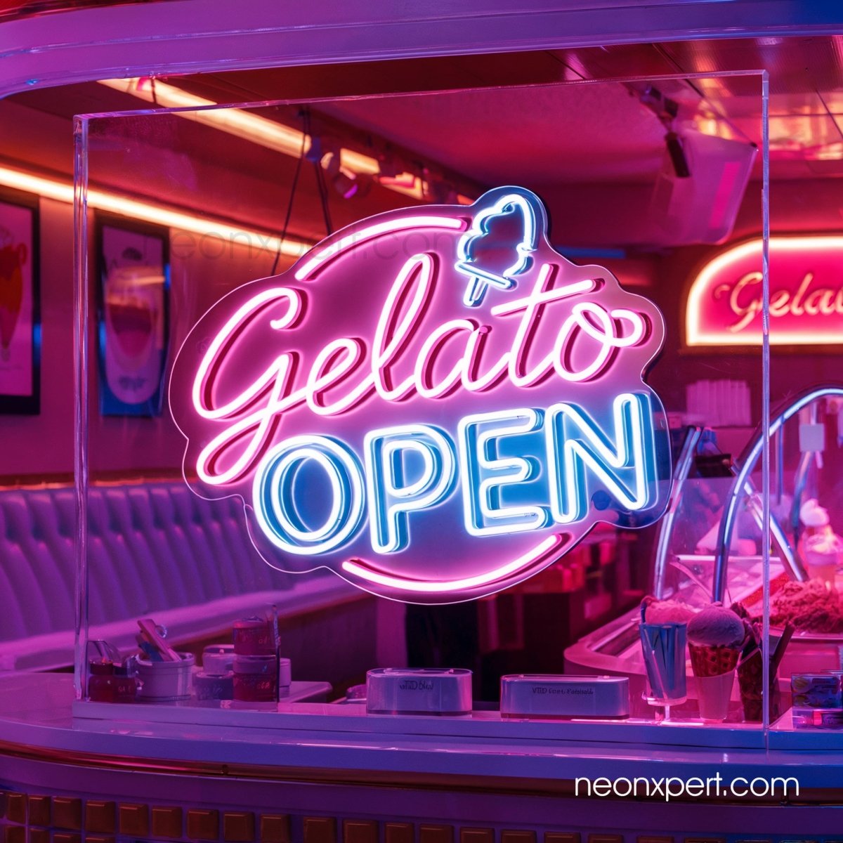 Gelato Open LED Neon Sign - NeonXpert