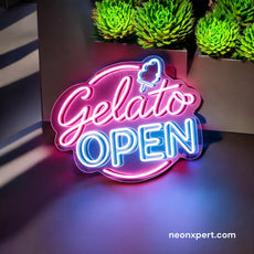 Gelato Open LED Neon Sign - NeonXpert