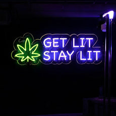 Get Lit Stay Lit LED Neon Sign - NeonXpert12 x 6 inBlue