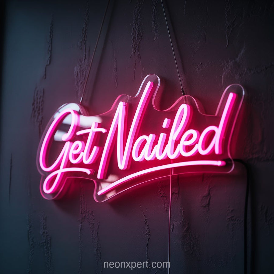 Get Nailed | Playful Neon Light for Beauty & Hair Salons Decor - NeonXpertSmallWhite