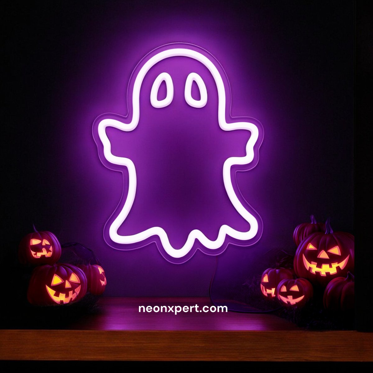 Ghost LED Neon Sign | Spooky Halloween Decor - NeonXpert