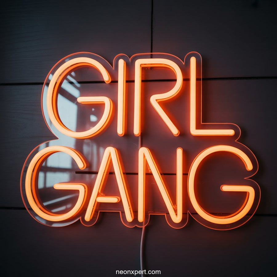 Girl Gang Neon Sign for Home Decor - NeonXpertSmallWhite