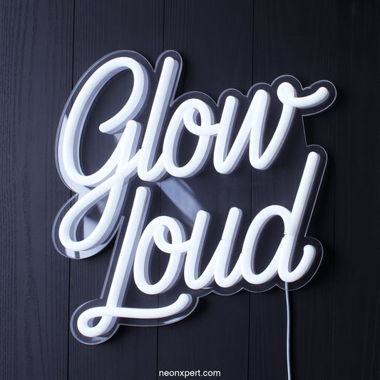 Glow Loud weed neon sign - neon light - NeonXpertSmallWhite
