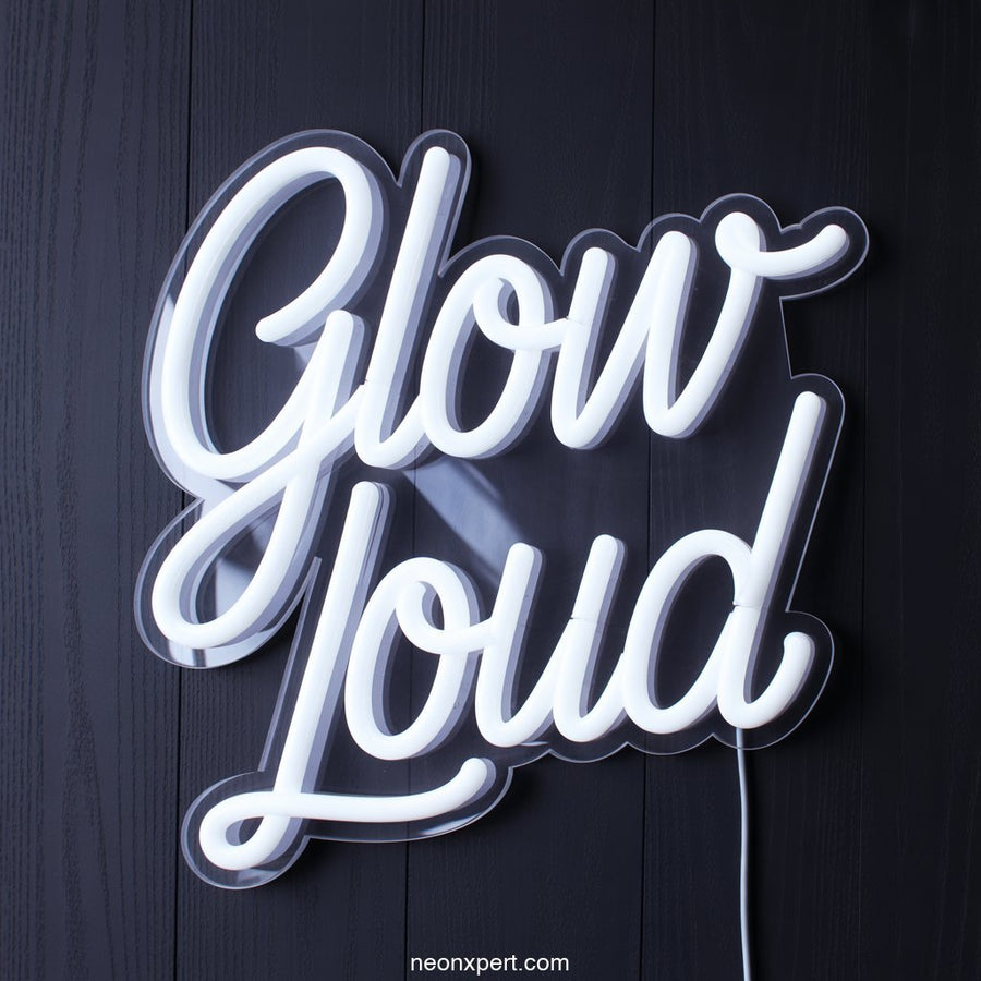 Glow Loud weed neon sign - neon light - NeonXpertSmallWhite
