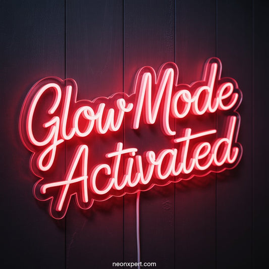Glow Mode Activated weed neon light - NeonXpertSmallWhite